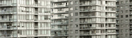 Sublime repetition of concrete condo structures
