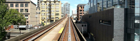 Riding the SkyTrain to Gateway Station